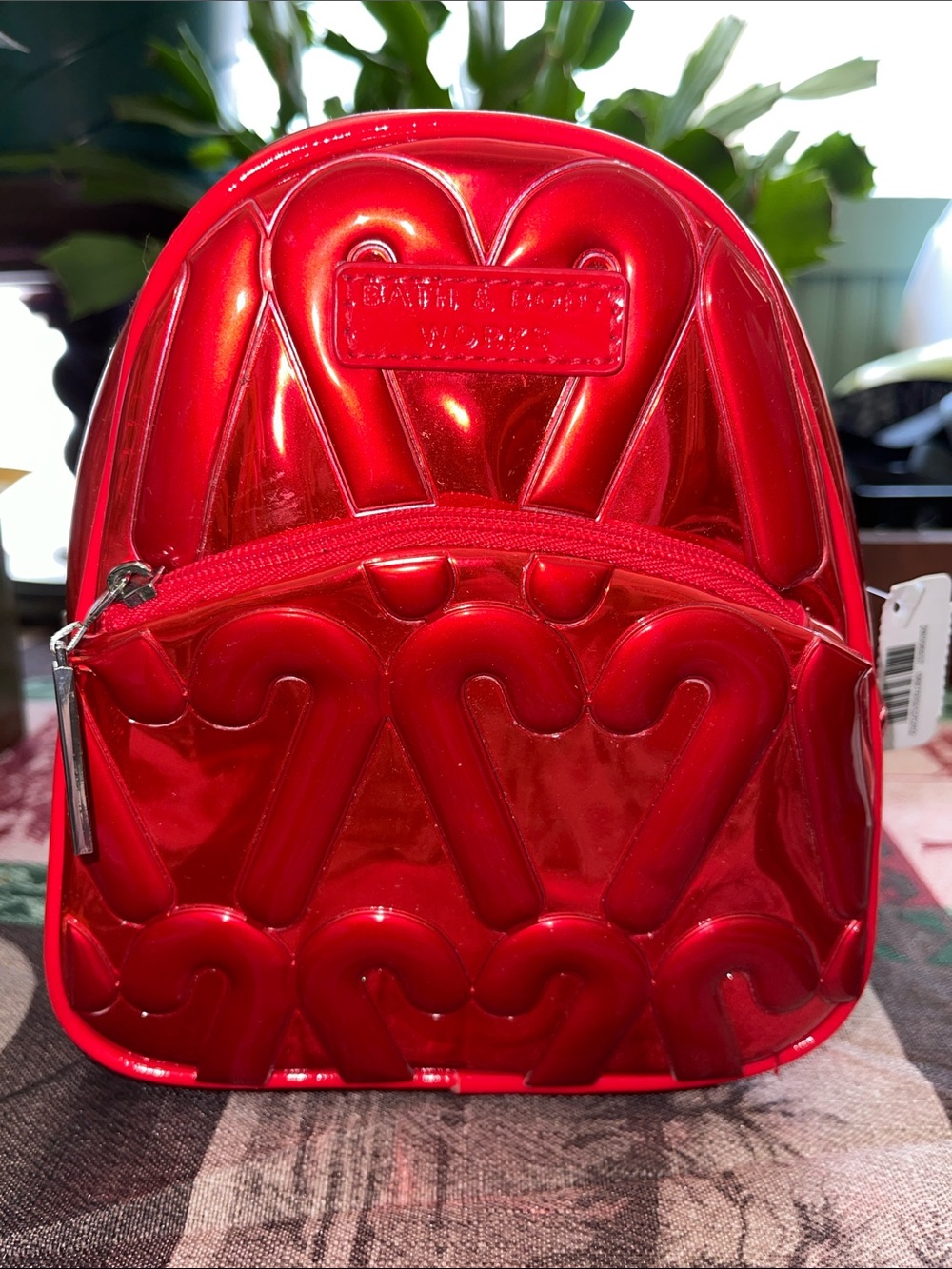 Bath & Body Works Shiny Red Heart Mini Backpack